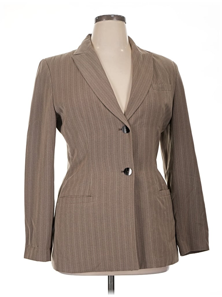 Pre-owned Harve Benard By Benard Holtzman Blazer Jacket In Tan