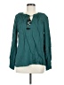 Daniel Rainn 100% Rayon Teal Long Sleeve Blouse Size M - photo 1
