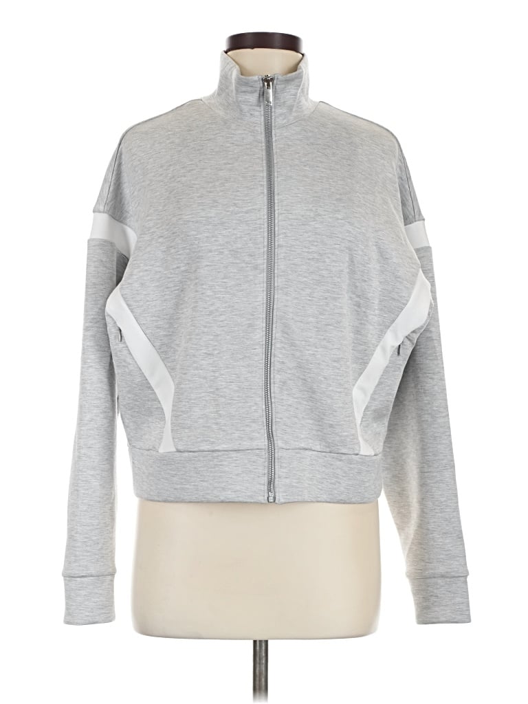 Pre-owned Spanx Track Jacket In Gray