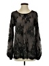 Gold Hawk 100% Nylon Black Long Sleeve Blouse Size XS - photo 1