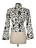 JS Collections 100% Silk Paisley Ivory Silk Blazer Size 6 - photo 2