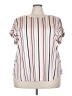 AUW Stripes Ivory Short Sleeve Blouse Size 3X - photo 1