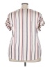AUW Stripes Ivory Short Sleeve Blouse Size 3X - photo 2