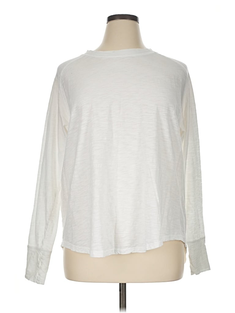 Pre-owned Zella Long Sleeve T-shirt In Ivory