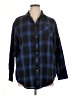 Unbranded 100% Polyester Plaid Blue 3/4 Sleeve Blouse Size XL - photo 1