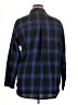 Unbranded 100% Polyester Plaid Blue 3/4 Sleeve Blouse Size XL - photo 2