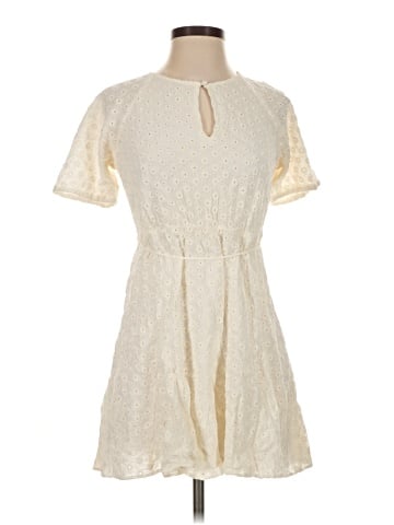 Madewell Eyelet Tassel-Tie Mini Dress (view 1)