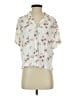 Levi's 100% Viscose Floral Ivory Short Sleeve Blouse Size XS - photo 1