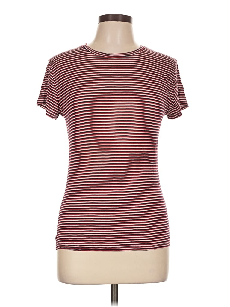 Pre-owned Altar'd State Short Sleeve T-shirt In Burgundy