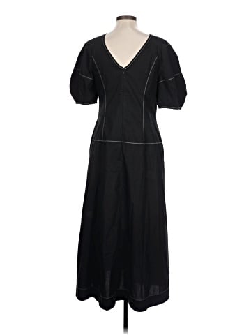 Madewell Puff-Sleeve Drop-Waist Midi Dress (view 2)
