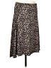 Max Studio 100% Polyester Print Black Brown Casual Skirt Size S - photo 2