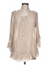 Fundamental Things Ivory 3/4 Sleeve Blouse Size L - photo 1