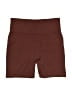 OQQ Solid Brown Athletic Shorts Size L - photo 1