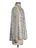 Elie Tahari Animal Print Silver Long Sleeve Blouse Size M - photo 4