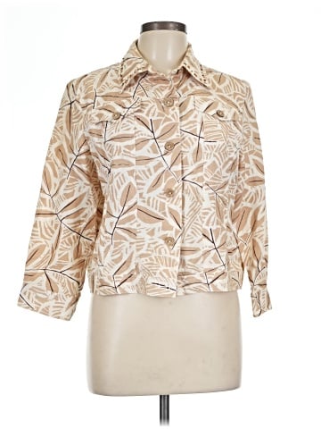 Hearts of Palm Woman 3/4 Sleeve Button-Down Shirt (view 1)