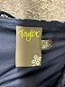 Taylor 100% Polyester Solid Blue Cocktail Dress Size 4 - photo 7
