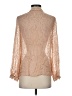 Reiss Tan Long Sleeve Silk Top Size 4 - photo 2