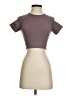 OQQ Brown Short Sleeve Turtleneck Size S - photo 1