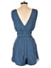 Pink Lily Solid Blue Romper Size S - photo 2