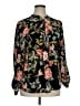 Soho 100% Polyester Floral Black Long Sleeve Blouse Size XL - photo 1