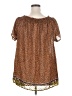 DR2 Animal Print Brown Short Sleeve Blouse Size 2X - photo 2