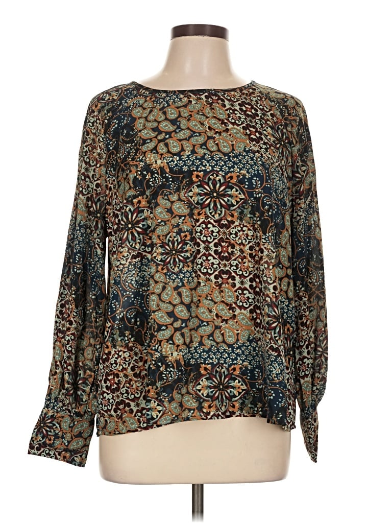 Pre-owned Maurices Long Sleeve Blouse In Teal
