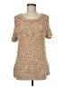 CAbi 100% Cotton Tweed Tan Pullover Sweater Size M - photo 1