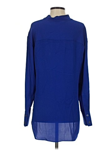 Theory Long Sleeve Silk Top (view 2)