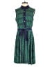 Donna Morgan Checkered-gingham Color Block Graphic Jacquard Aztec Or Tribal Print Multi Color Green Romper Size 4 - photo 1