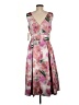 Eliza J 100% Polyester Floral Pink Cocktail Dress Size 8 - photo 2