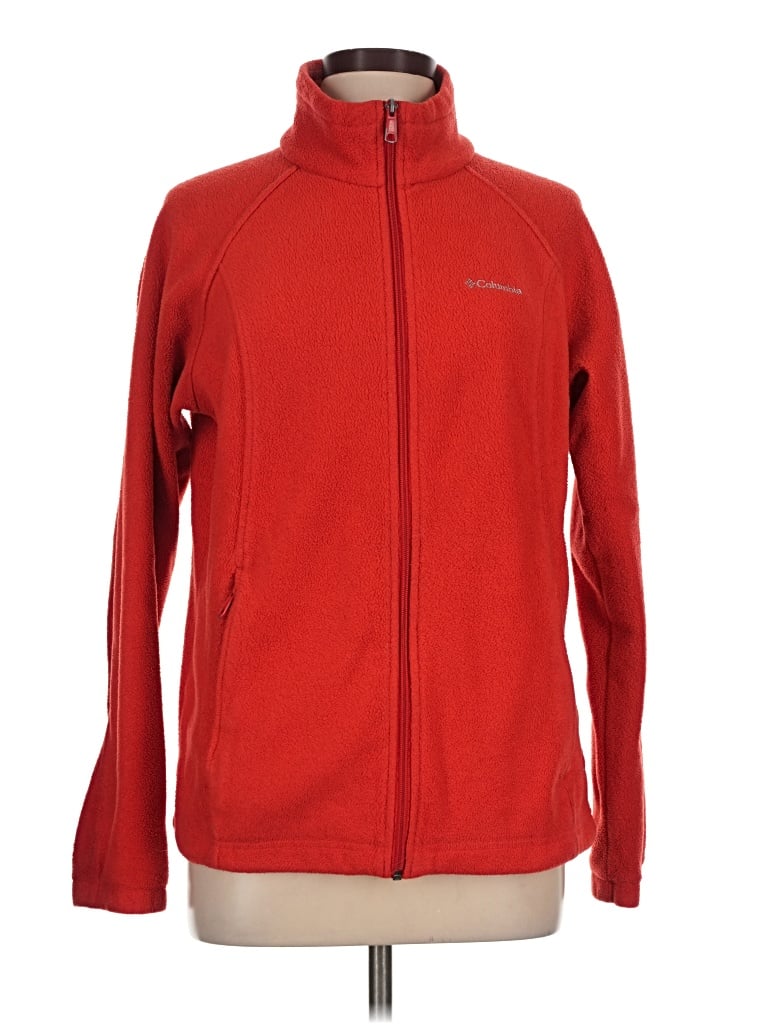 Pre-owned Columbia Fleece Jacket In Red