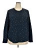 Bass Stars Blue Long Sleeve Blouse Size XXL - photo 1