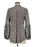 Chico's Argyle Gray Long Sleeve Blouse Size Med (1) - photo 2