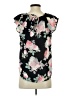 LC Lauren Conrad 100% Polyester Black Short Sleeve Blouse Size S - photo 2