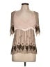 Unbranded 100% Silk Tan 3/4 Sleeve Silk Top Size 30 waist (estimated) - photo 1