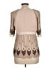 Unbranded 100% Silk Tan 3/4 Sleeve Silk Top Size 30 waist (estimated) - photo 2