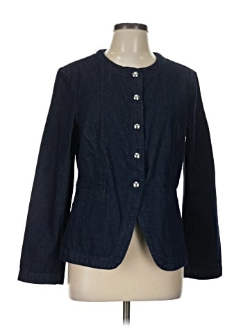 Madewell Denim Collarless Jacket in Rinse Wash (view 1)