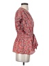 Max Studio 100% Polyester Red Short Sleeve Blouse Size S - photo 4