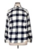 Lands' End Checkered-gingham Ivory Long Sleeve Button-Down Shirt Size 10 (tall) - photo 1