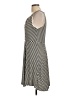 Elle Stripes Gray Casual Dress Size L - photo 5