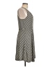 Elle Stripes Gray Casual Dress Size L - photo 4