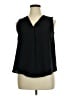 She + Sky 100% Polyester Black Sleeveless Blouse Size L - photo 1