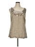 Tory Burch 100% Linen Tan Sleeveless Blouse Size 14 - photo 1