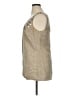 Tory Burch 100% Linen Tan Sleeveless Blouse Size 14 - photo 7