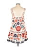 Unbranded 100% Polyester Print Orange Casual Dress Size S - photo 2