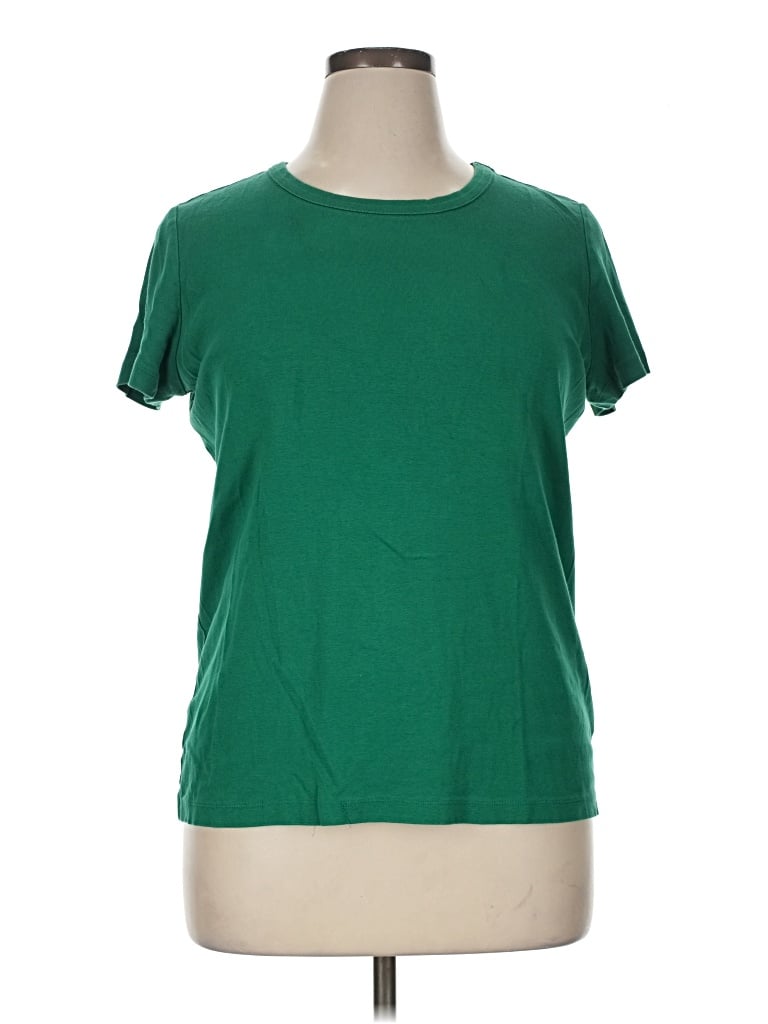 Pre-owned Lands' End Short Sleeve T-shirt In Green