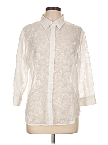 Chico's 3/4 Sleeve Button-Down Shirt (view 1)