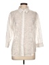 Chico's Ivory 3/4 Sleeve Button-Down Shirt Size L - photo 1