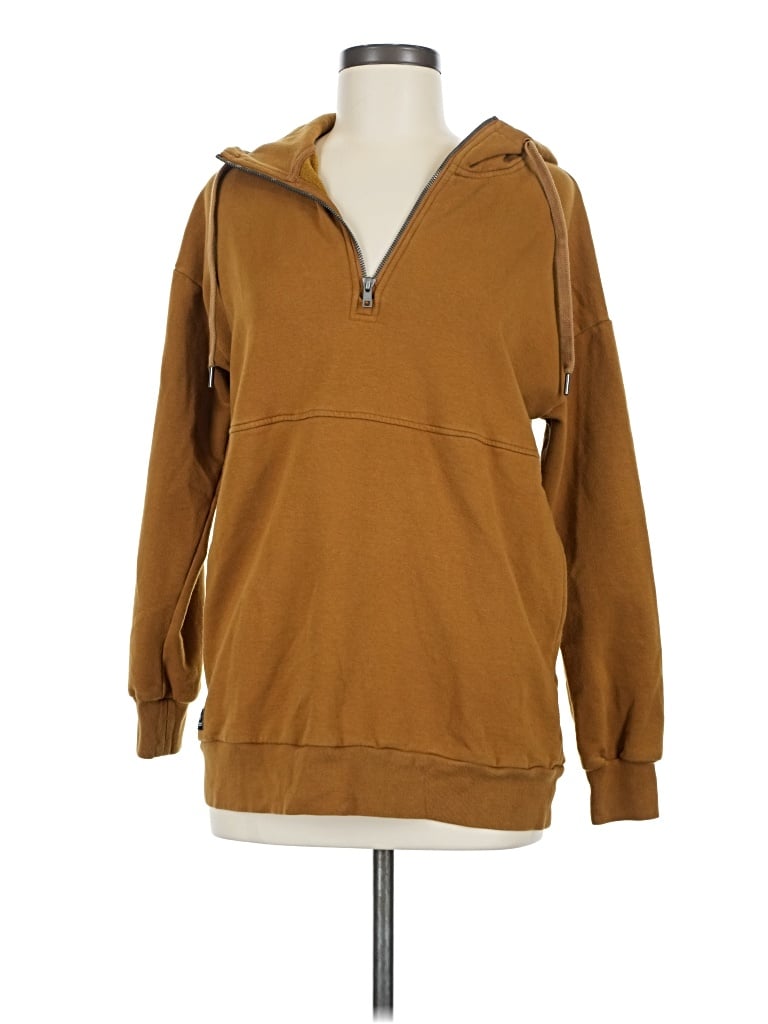 Pre-owned Saucony Zip Up Hoodie In Brown