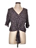 LUQ 100% Rayon Brown 3/4 Sleeve Blouse Size L - photo 1